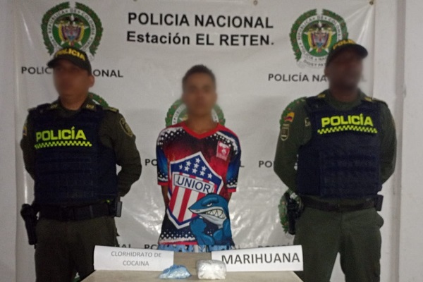 Los dos sujetos capturados por los operativos oficiales desarrollados en el departamento del Magdalena.