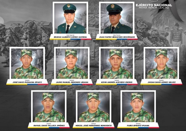 Los militares muertos fueron llevados hasta la morgue del Instituto de Medicina Legal en Cúcuta.