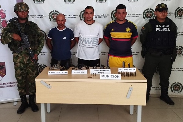 Luis Carrascal, Donael Carrascal y Overcindo Arango, fueron capturados en operativo coordinado por Policía y Ejército Nacional.