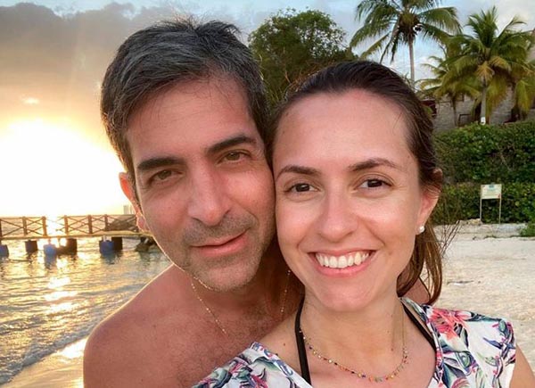 Claudia Aguilera junto con el fiscal anticorrupción, Marcel Pechi, asesinado a tiros en Colombia.
