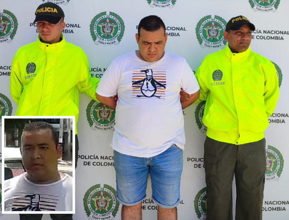 Octavio Enrique Sinning Gómez, fue capturado por la Policía Metropolitana de Santa Marta en el barrio Arboleda de Barranquilla.