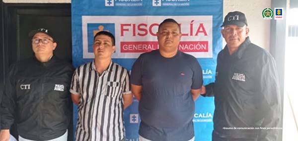 Darwin Miguel Trigos Arengas y Edilberto Junior Centeno Centeno, capturados por la Fiscalía.