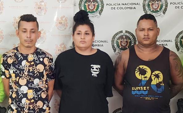Las capturas de Tatiana García, Nadie Rubio y Alfredo Álvarez, fueron realizadas en el municipio de Pivijay.