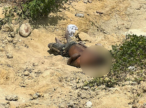 El cuerpo sin vida de Abraham Briñez fue encontrado en un lote baldío de la vía al municipio de Fundación.
