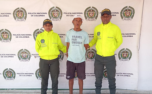 Yuveinis José Ibarra Cabana, capturado en medio de un operativo policial.