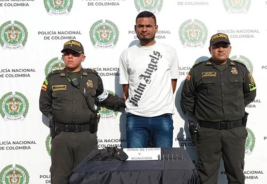 Dagoberto Vallecilla Peña, fue capturado con un arma de fuego sin documentos.