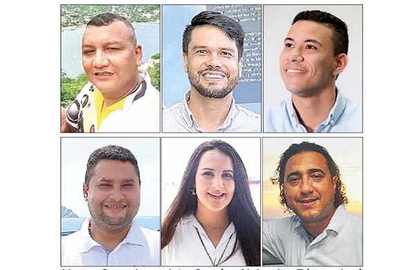 Henry Gee, Jesucristo García, Alejandro Pérez, José Polo, Mariana Ariza y Franco Ché, candidatos a Edil de la Localidad 1 de Santa Marta.