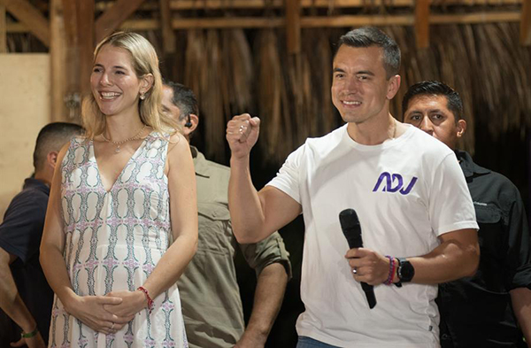 El candidato Daniel Noboa fue escogido como el nuevo presidente de Ecuador.