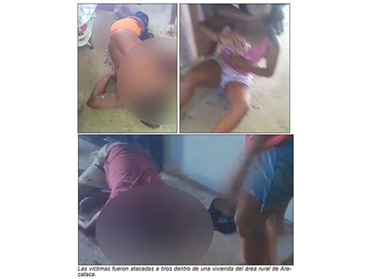 Las víctimas fueron atacadas a tiros dentro de una vivienda del área rural de Aracataca.