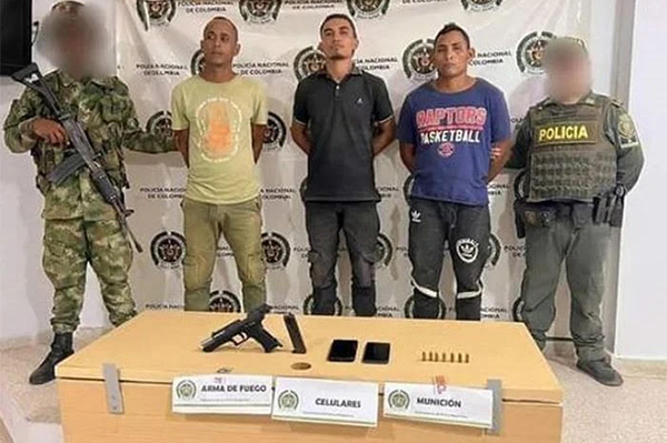 José López Piedrahita, Rodrigo Silgado Caicedo, Jeiner Gutiérrez Charris, capturados.
