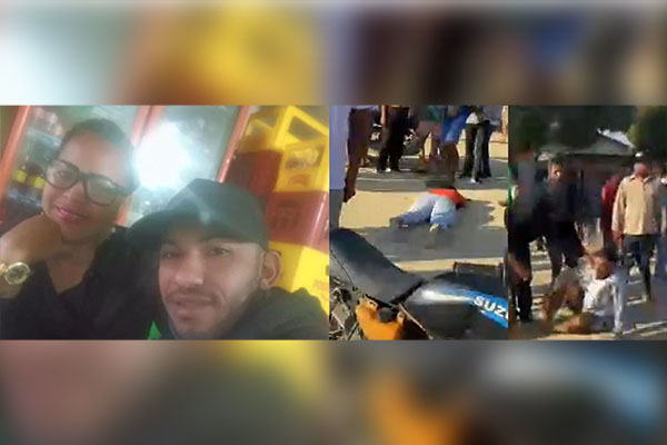 Yeni Paola Peña, muerta, en la fotografía junto con su esposo Víctor Enrique Carbono, quien resultó gravemente herido.