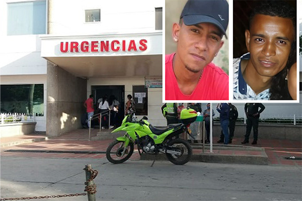 Miguel Angel Cadena Pérez, muerto y Arnovis Maza Torregroza, herido. Fueron llevados a la Clínica El Prado.