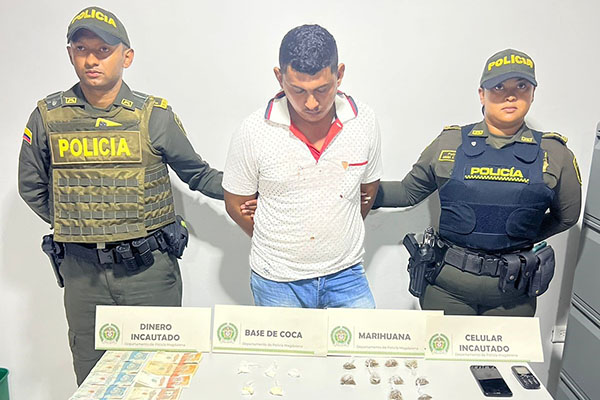 Luis Ramiro Ordoñez Arias, detenido por tráfico de estupefacientes.
