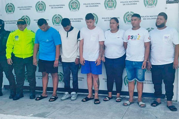 Entre los detenidos están Gabriel Julio Carrillo Mendoza, Anderson José Manjarrez Torres y Andrés Felipe Toloza Cantillo, entre otros.