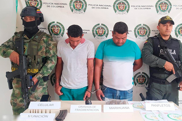 Kevis Parrao De La Hoz y Holvis Ortiz fueron dejados a disposición de las autoridades competentes.