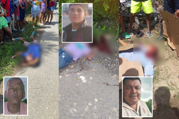 Germán Cantillo, Yovani Ruiz, Jorge Orozco, fueron los tres hombres asesinados a tiros en hechos aislados la tarde de este viernes en varios sectores del municipio Zona Bananera, Magdalena.