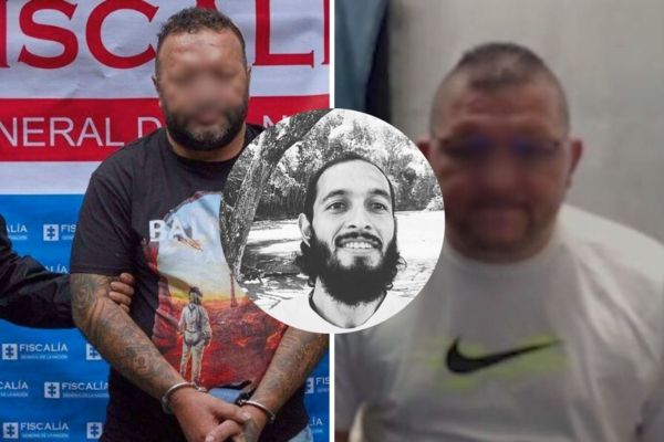 Jonatan Stiven y John Alexander Mejía Hurtado son procesados por la muerte de del líder estudiantil, Lucas Villa Vásquez. Foto La Razón.co 