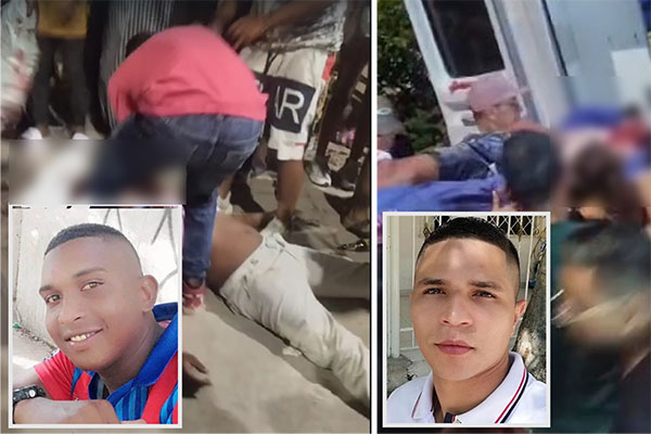 Edwin Rene de la Rosa Borja y José Ángel Cueto Villafañe fueron asesinados en atentado a tiros ocurrido en zona céntrica de Gaira.