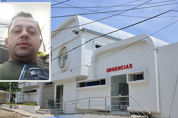 John Elkin Posada Giraldo fue auxiliado y llevado hasta la sala de urgencias del centro de salud a donde fue ingresado sin signos vitales.