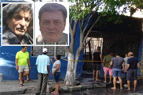 Luis Aurelio Parra y su hijo, Carlos Alberto Parra, muertos el incendio ocurrido en su casa.