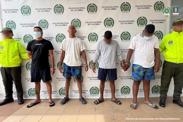 Los hermanos Jaider Javier y Harold Jesús Maldonado Escandón, alias ‘El Gordo’; Roni Rocha Terán, Samir José Chaverra Sarmiento y Miguel Ángel Hardy Márquez, procesados.