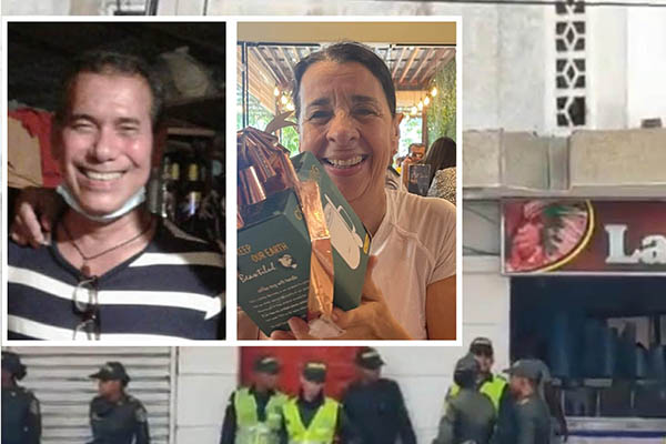 José Dolores Van-Leenden Salcedo y su esposa, Martha Elena Granados Rendón, asesinados en su apartamento.