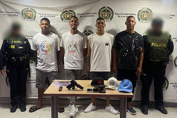 Adolfo Pérez, Luis Hernández, Freddy Maestre y Anthony Rosales, fueron dejados a disposición de la Fiscalía General de la Nación Seccional Magdalena.