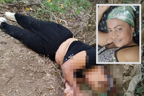 El cuerpo sin vida de la mujer quedó al lado de un matorral de la trocha cerca de la entrada al barrio Buenos Aires.