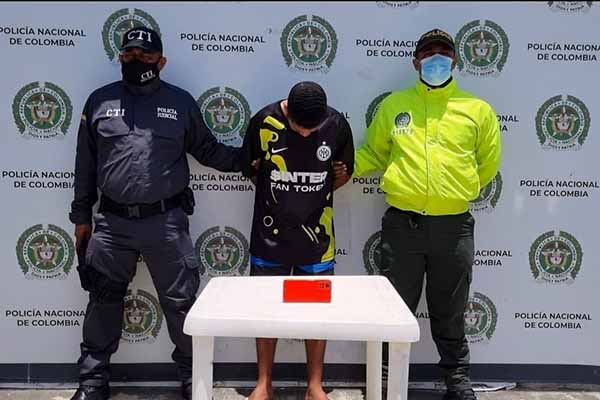 Marvin Corbacho Miranda fue capturado en un operativo adelantado por la Policía Metropolitana de Santa Marta.
