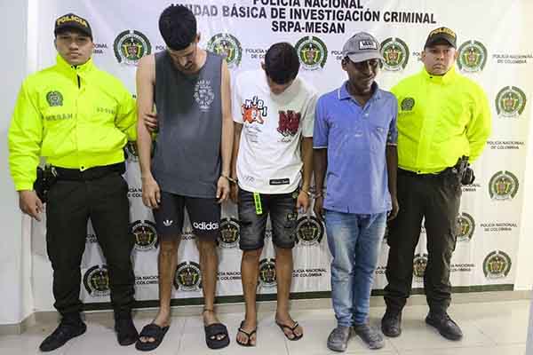 Edgar Alfonso Rodríguez Legarde. Andrés Felipe Narváez Meza y Diego Armando Rodríguez Cervantes, capturados.