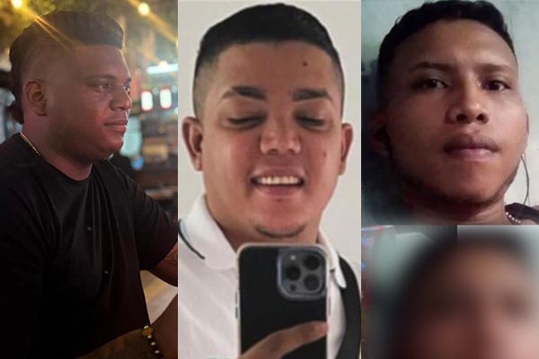 Junior Molina, Julio Moreno y Jairo de Jesús Acuña Suárez.