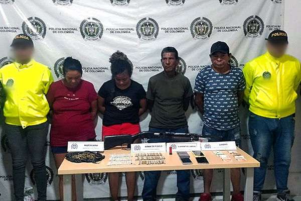 Dunis Esther Molina Castro, Yolanis Sofia Pérez Molina, Luis Miguel Caro Lara y Edgar Antonio Hernández López, capturados.