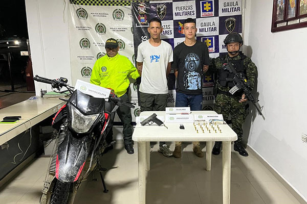 Kevin Daniel Valle y Duván Tapia Barrios, capturados en operativos adelantados por la Policía del Magdalena.