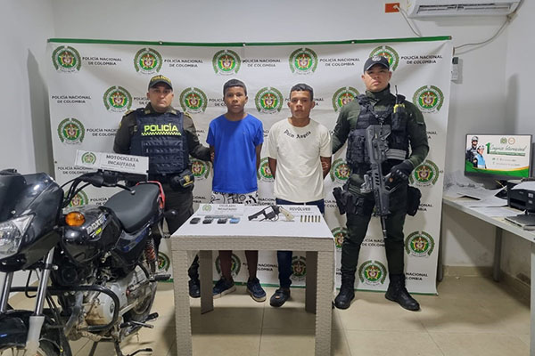 Jhon Deibis Matta y Keiner Davis Valencia, fueron dejado a disposición de las autoridades competentes.
