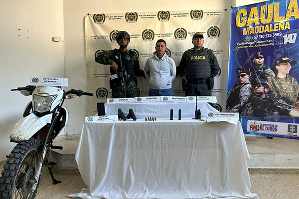 Enrique José Peña Pacheco fue uno de los capturados mediante operativo en el municipio de Chibolo, Magdalena.