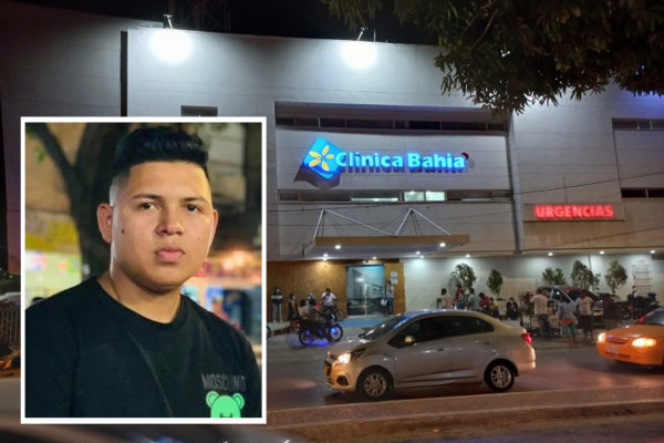 Davinson Jiménez, murió cuando recibía asistencia médica en la clínica Bahía de Santa Marta.