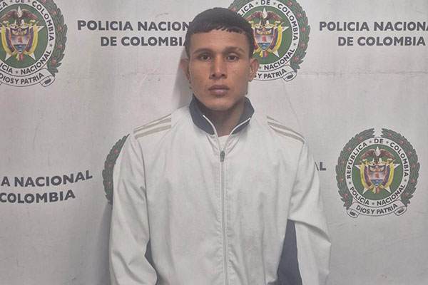 Jeferson David Sánchez Barraza, detenido por la Policía en Bogotá.