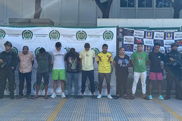 Sergio José Noriega, Jefferson Manuel Castrillo Castillo, Franklin Enrique Quiroz Fraser, Marley Torres Carrizo, y Edilberto Padilla Ramos, capturados.