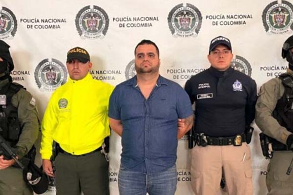 Johan Michael García Rojas, alías ‘Gallina’ fue detenido por las autoridades colombianas después de labores de inteligencia. Foto Fiscalía General de la Nación. 
