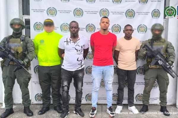 Huber Micolta Riascos, Edinson Viveros Angulo y Kevin Javier Reyes Victoria capturados por ocultar clorhidrato de cocaína en los contendores que salían con destino a España.