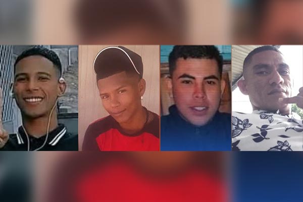 Héctor Martínez, Daniel Molina, Deizer Echeverri y Lewis Meriño, asesinados a tiros en Santa Marta.  
