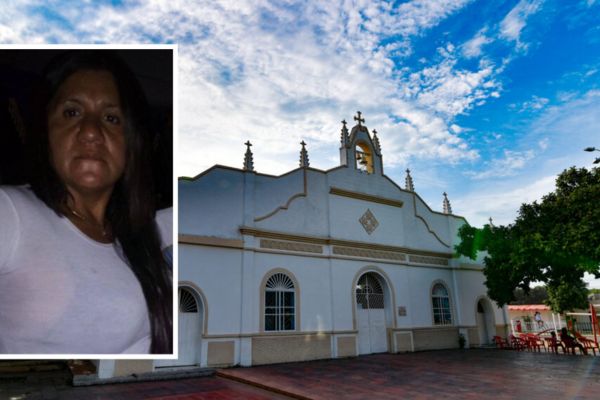 Inés Patricia Delgado, mujer asesinada en El Copey; En el fondo, municipio de El Copey.