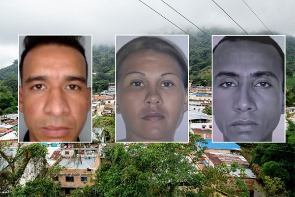 Daniel Julio Anaya, Merquis Quintana García y Saraith del Carmen Torres, víctimas de asesinato en Palmor de la Sierra.
