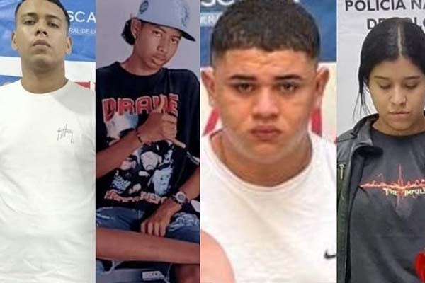 Oswald Ospino Navarro, Isaac Márquez Charris, Brian Cantillo Salcedo y Andrea Berdugo Escorcia, capturados.