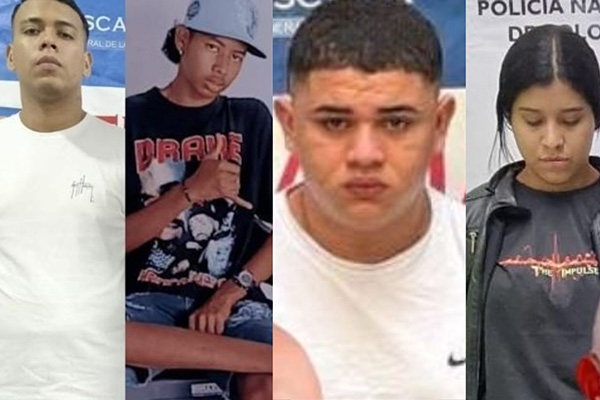Oswald Moisés Ospino Navarro, Isaac Enrique Márquez Charris, Brian Augusto Cantillo Salcedo, y Andrea Camila Berdugo Escorcia, capturados.