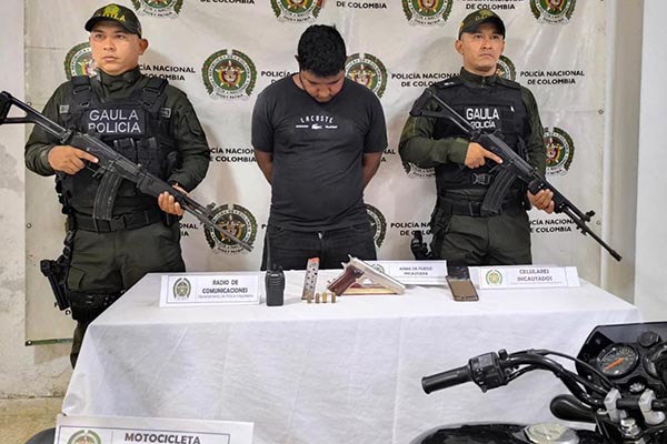 Albeiro Contreras Zabaleta fue dejado a disposición de la Fiscalía General de la Nación Seccional Magdalena. Foto Policía Nacional