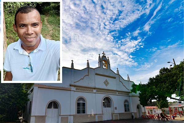 Édgar Alfredo Narváez Ibarra, asesinado a bala en el municipio de El Copey, Cesar. Fotos: recuadro Zona Bananera al Día/ panorámica Aguas del Cesar