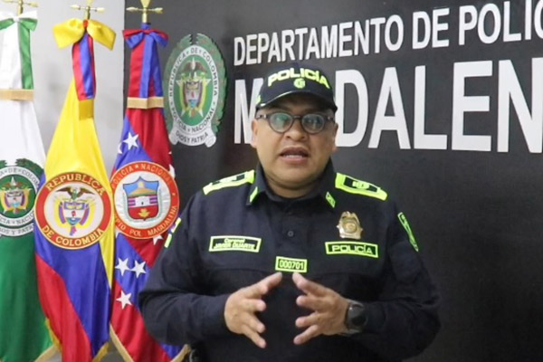 Coronel Javier Duarte, comandante de la Policía del Magdalena. Foto Policía Nacional Coronel Javier Duarte, comandante de la Policía del Magdalena. Foto Policía Nacional