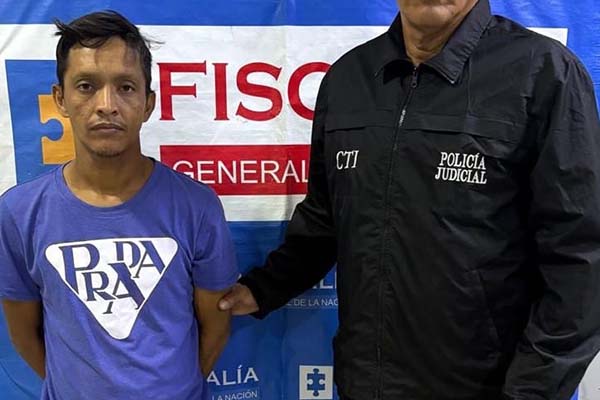 Víctor Alfonso Silvera González, fue trasladado hasta la Unidad de Reacción Inmediata de la Fiscalía. Foto Fiscalía