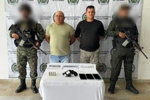 Fabián Vega, Gilberto Castro y Leonardo Rebolledo, capturados por la Policía Nacional. Fotos Policía Nacional 